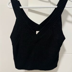 Wilfred Free by Aritzia Black Knit Tank Top